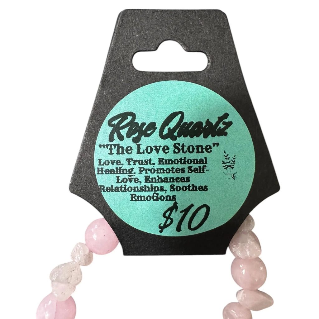 Rose quartz handmade bracelet with shell