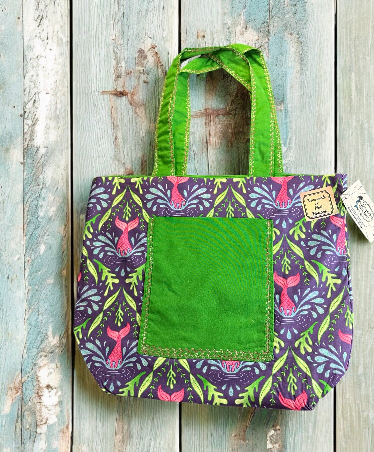 Mermaid tail designed tote bag