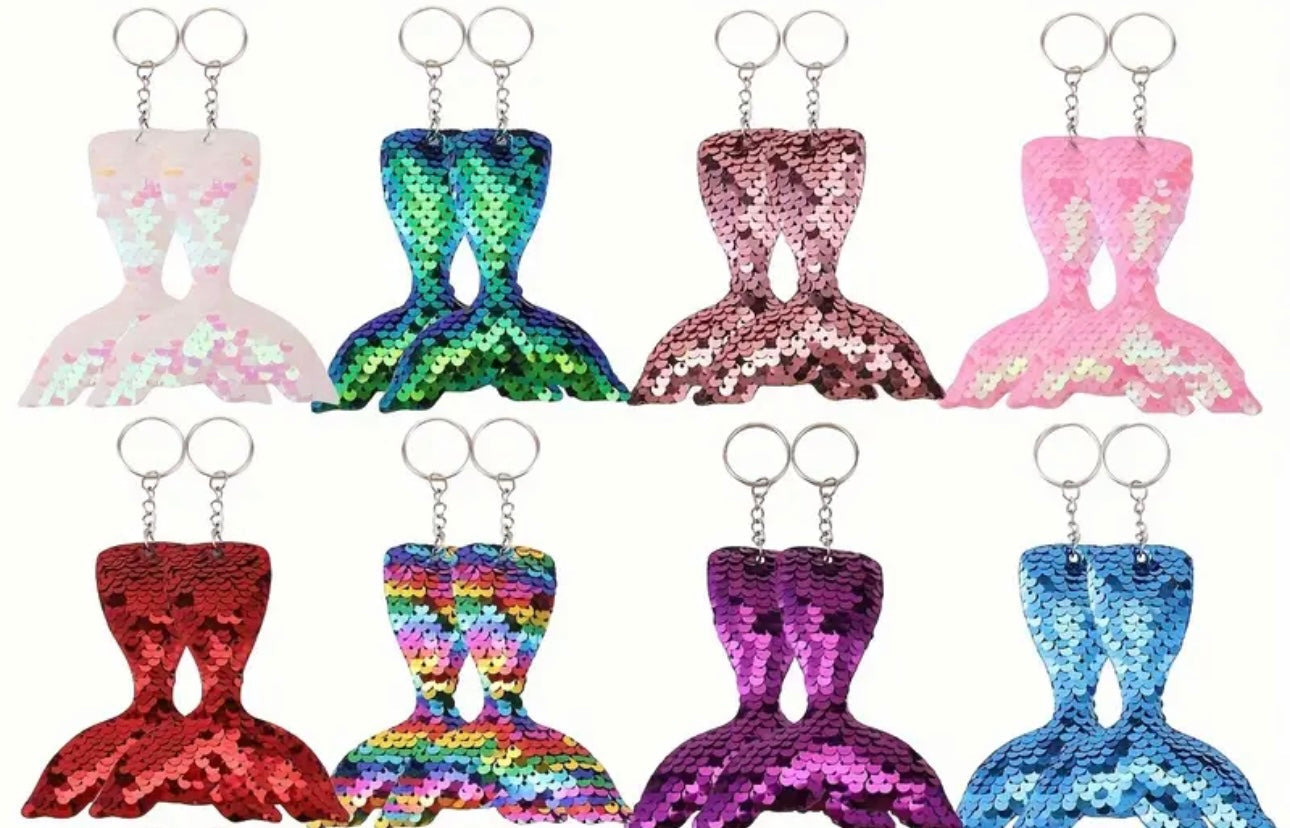 Mermaid Tail Sequin Keychains Evanne's Originals