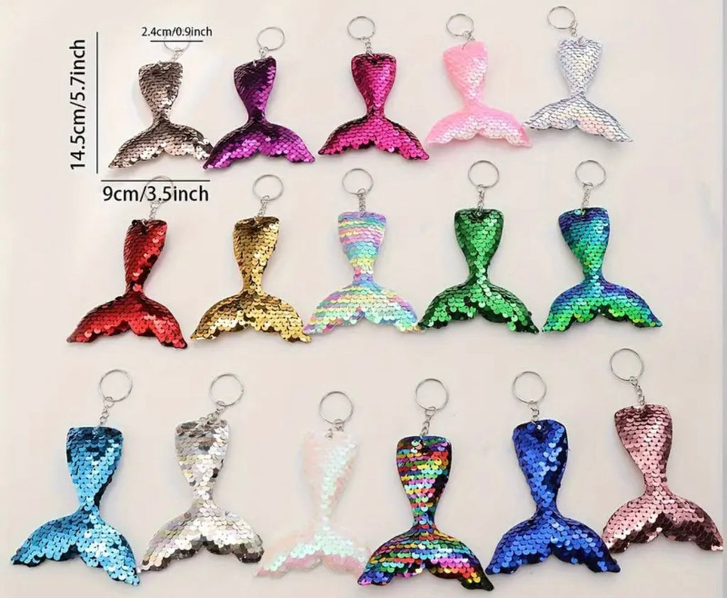 Mermaid Tail Sequin Keychains Evanne's Originals