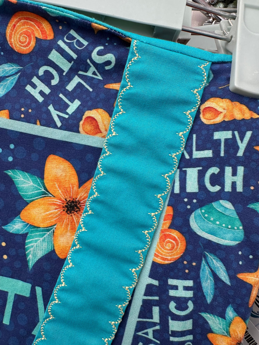 Nautical Tote Bag- Blue Salty Bitch Tote Bag Evanne's Originals