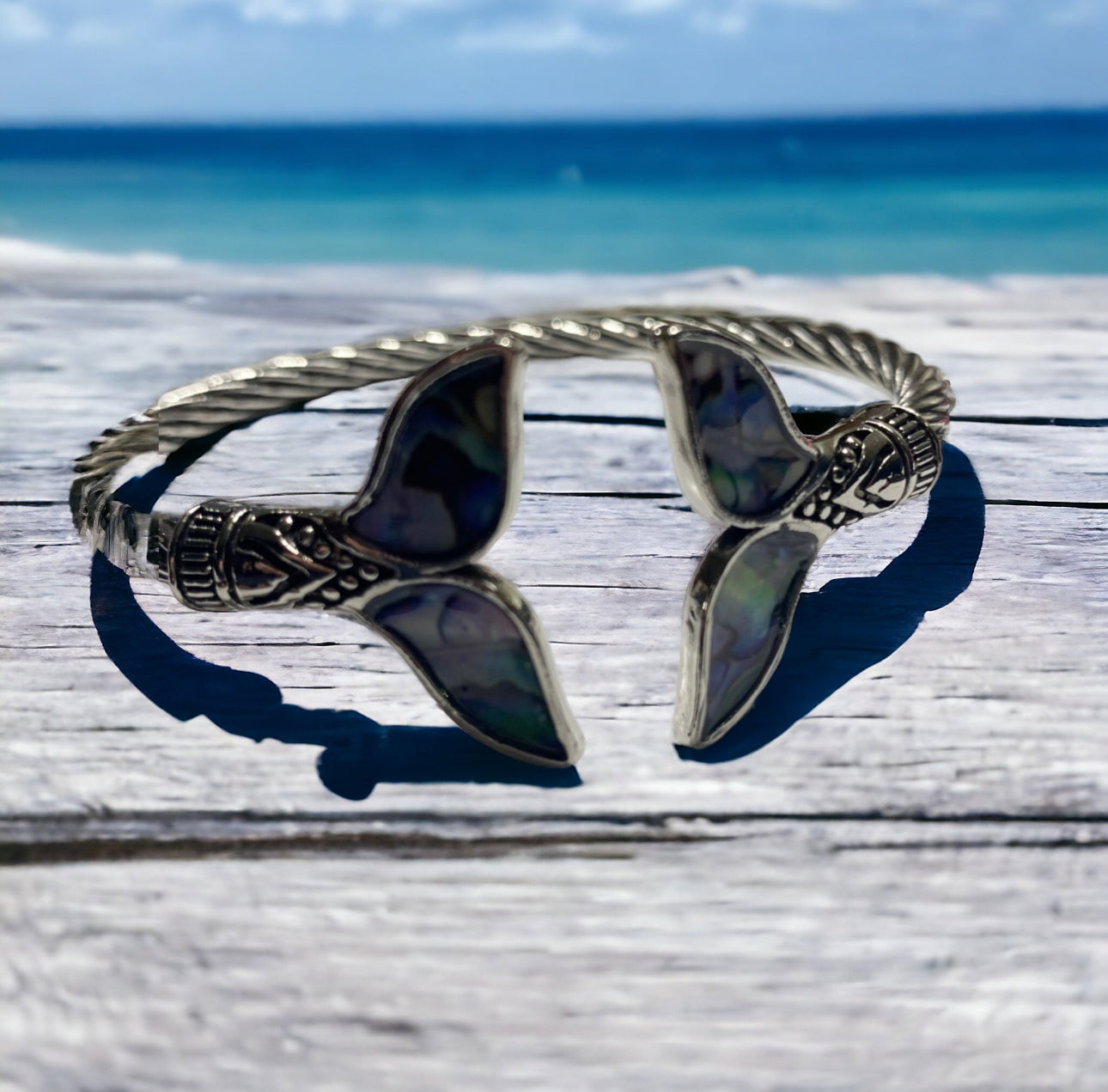 Bracelet- Mermaid Tail With Abalone Inlay Evanne's Originals