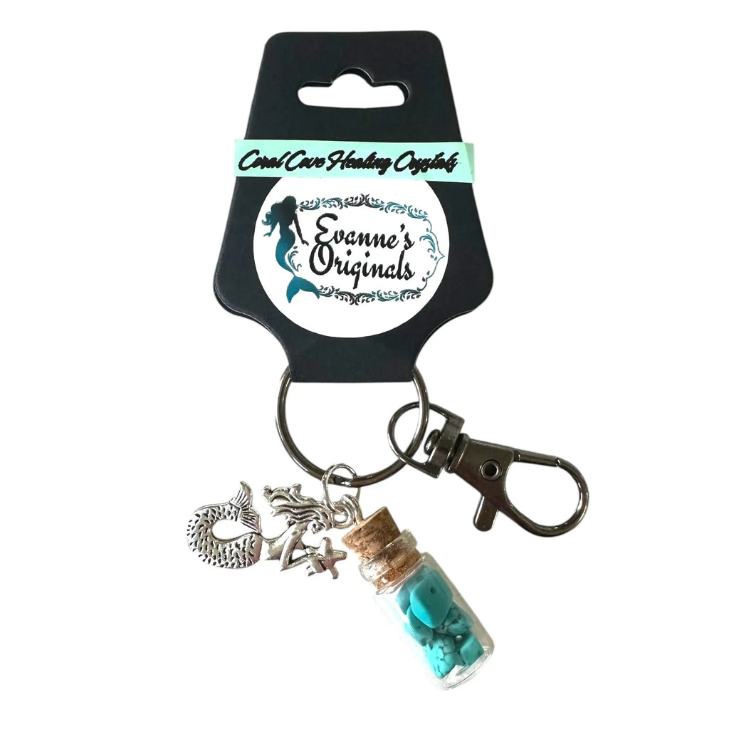 Coral Cove-Turquoise Mini Jar Keychain Evanne's Originals