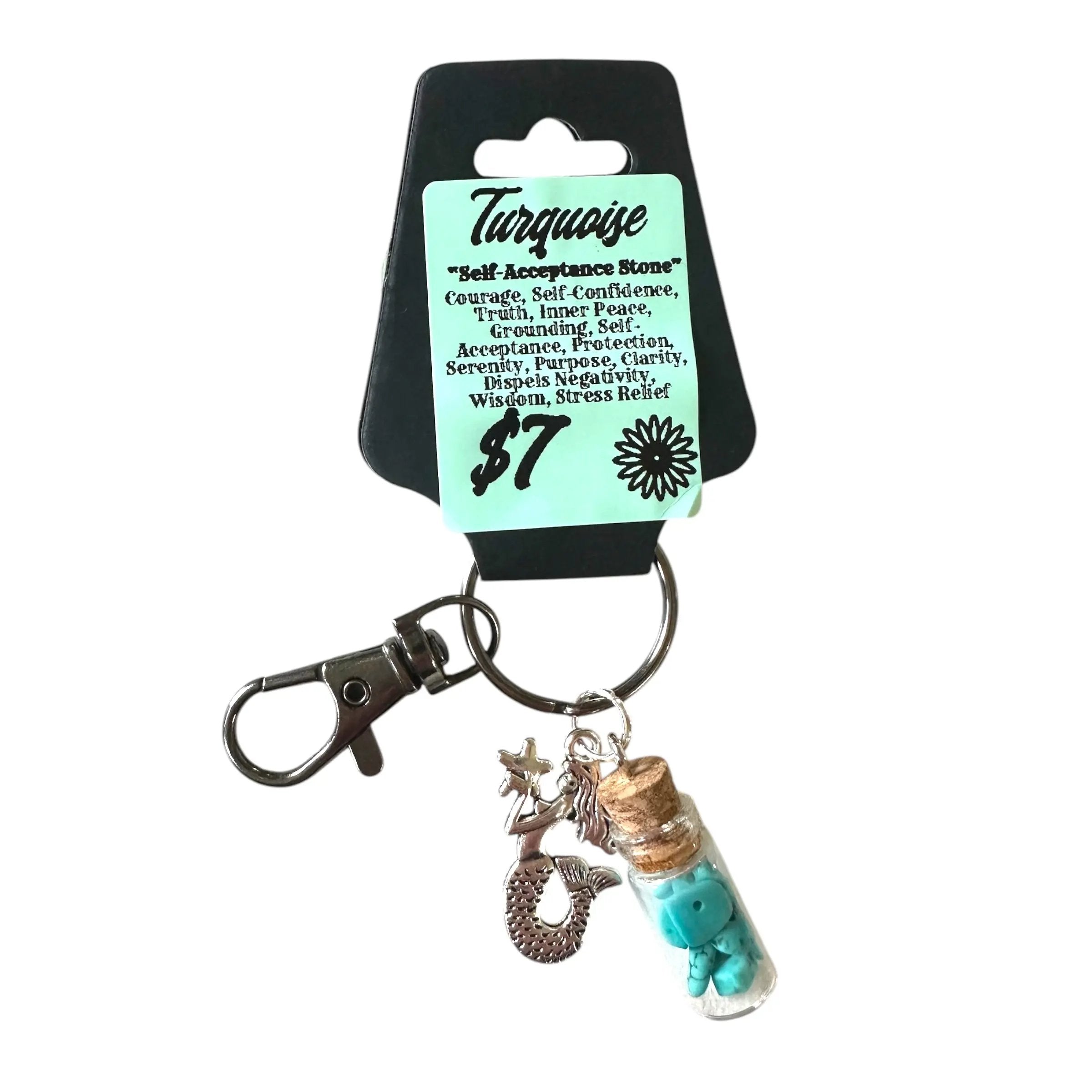 Coral Cove-Turquoise Mini Jar Keychain Evanne's Originals