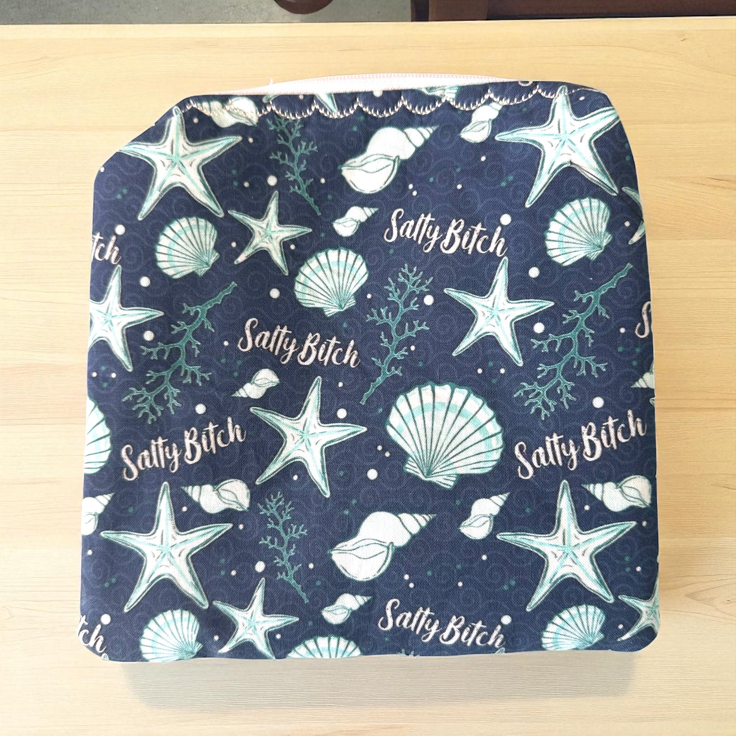 Small Cosmetic Bag-Teal Salty B!t(h Design Evanne's Originals