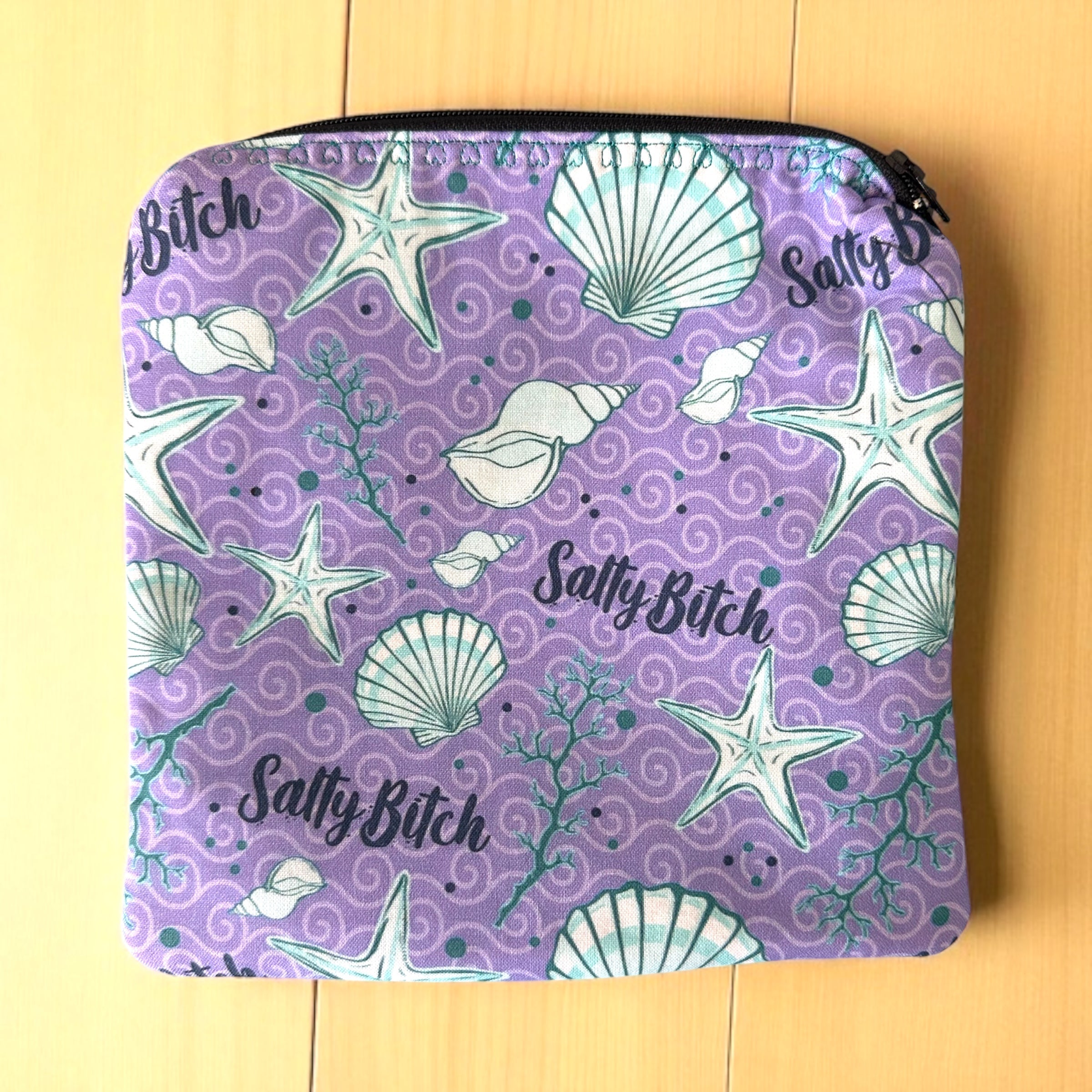 Small Cosmetic Bag- Purple Salty Bitch Design Evanne's Originals