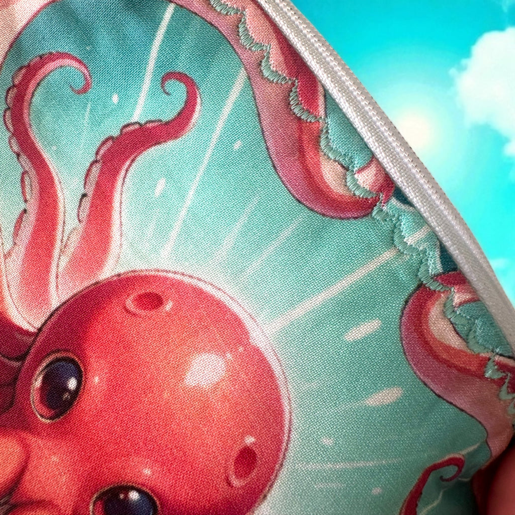 Cosmetic Bag-Octopus Small Cosmetic Bag Evanne's Originals