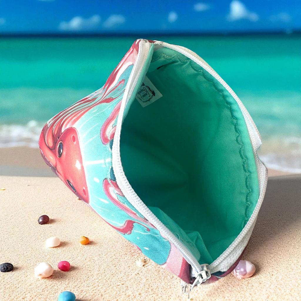 Cosmetic Bag-Octopus Small Cosmetic Bag Evanne's Originals