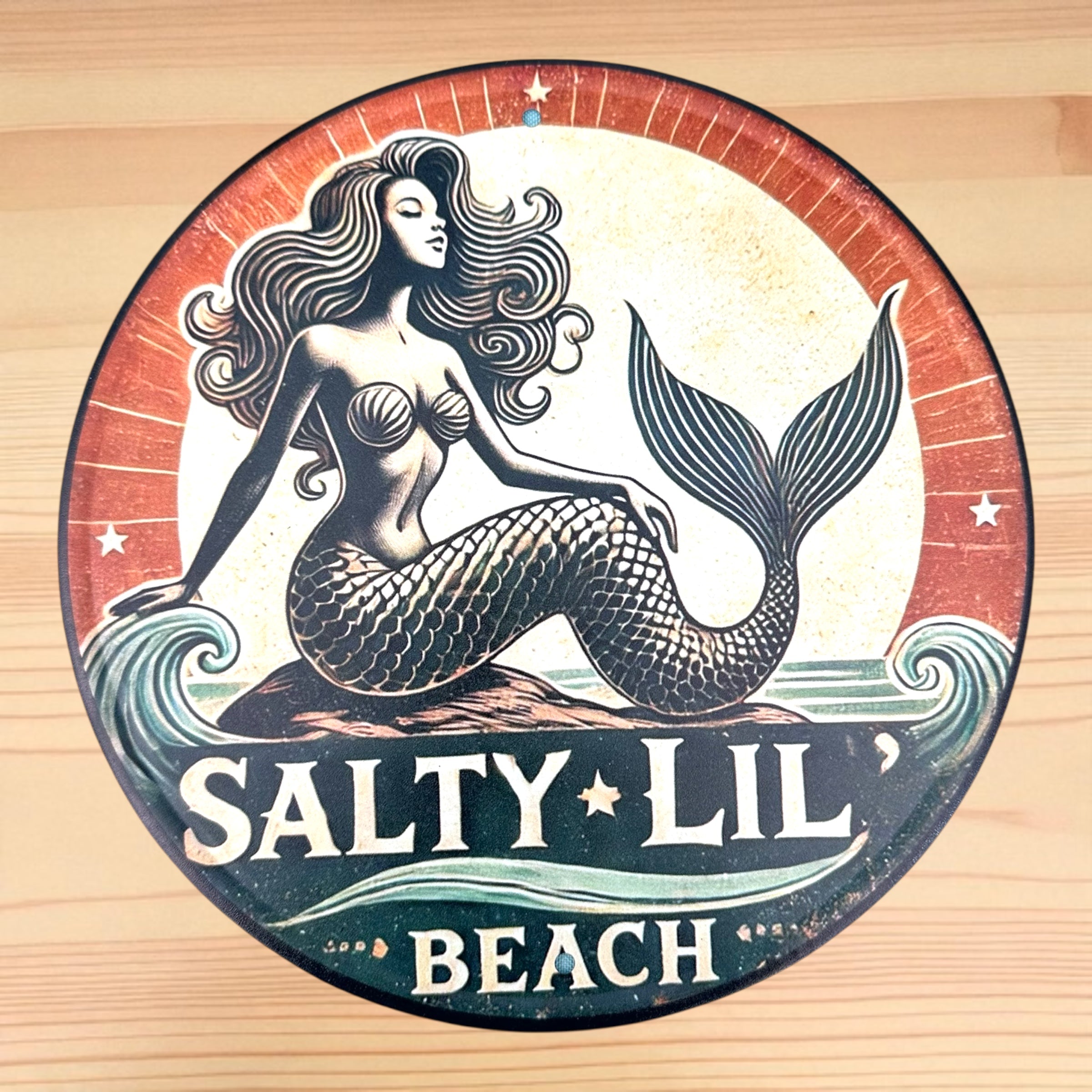 Nautical Decor-Salty Lil Beach Sign Evanne's Originals