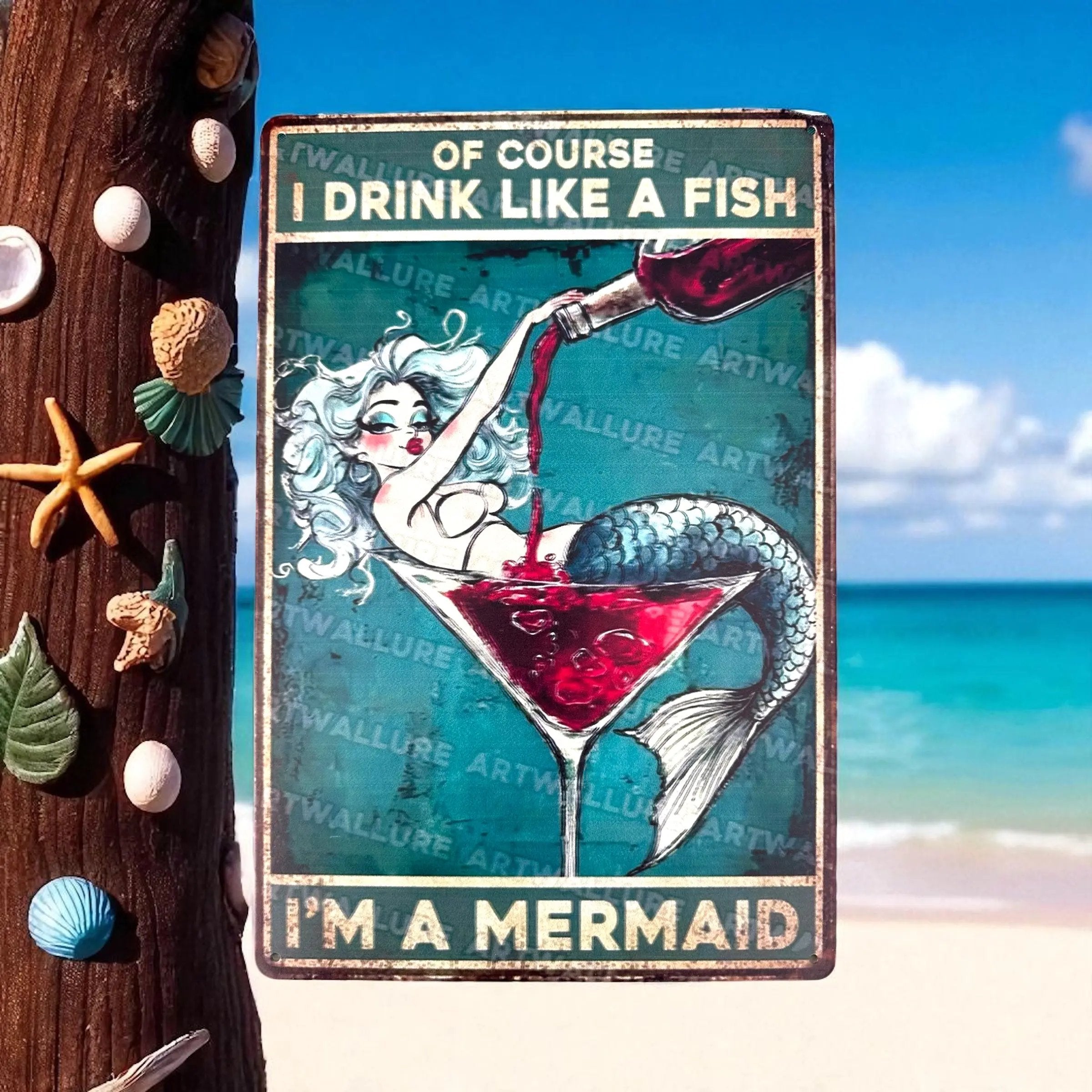 "Of Course I Drink Like A Fish" Sign Evanne's Originals