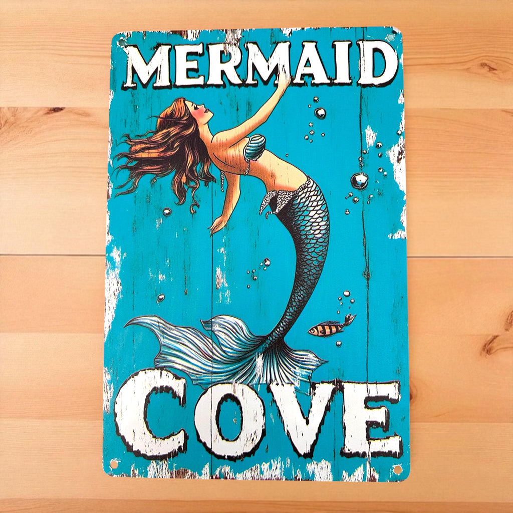 Mermaid Wall Art-Mermaid Cove Sign Evanne's Originals