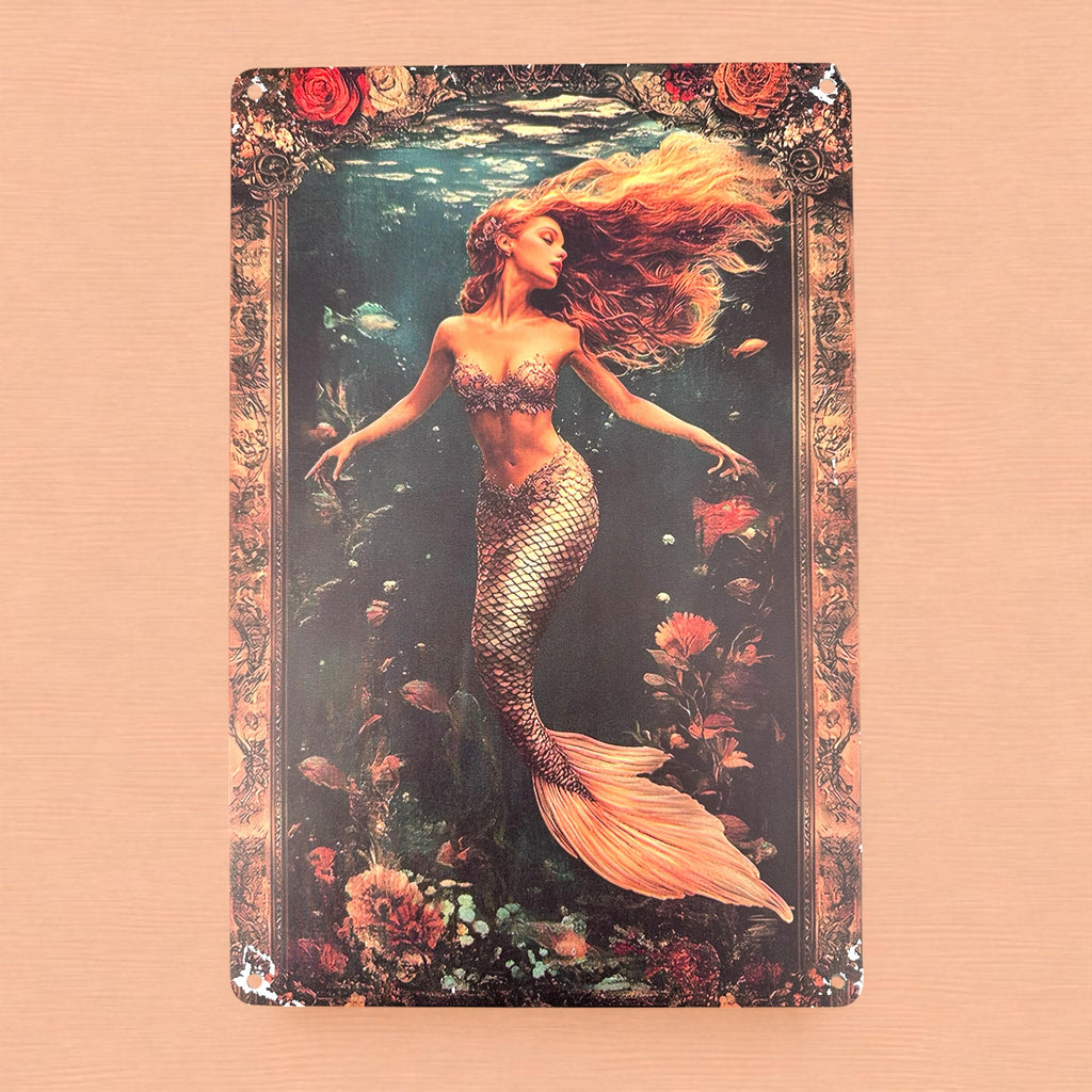 Mermaid Decor-Whimsical Mermaid Sign Evanne's Originals