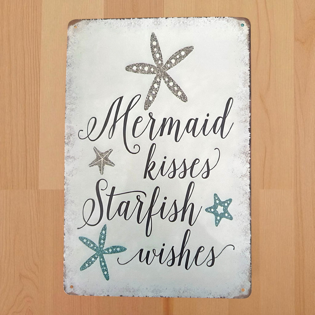 Mermaid Wall Art-Mermaid Kisses Sign Evanne's Originals