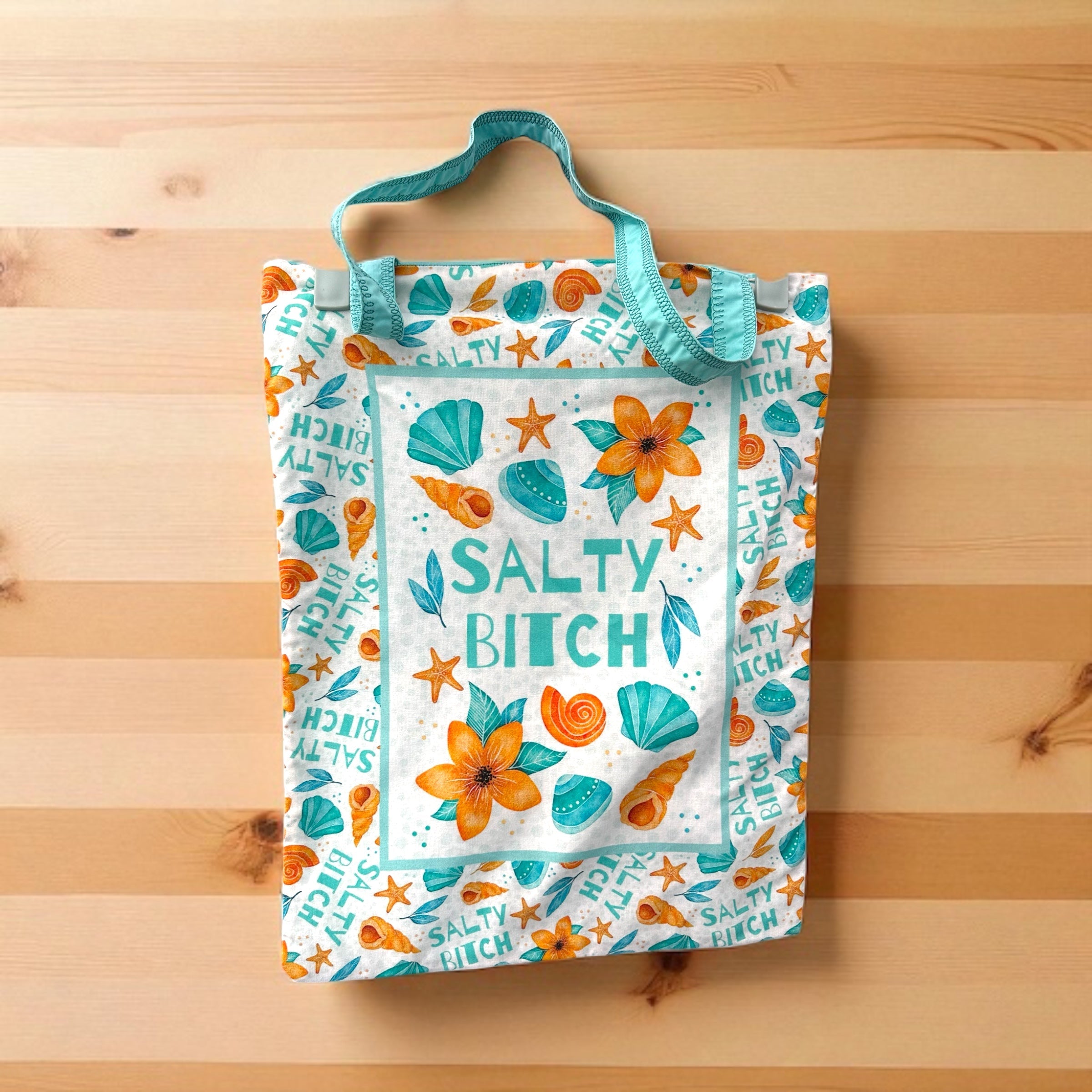 Tote Bag- White Salty Bitch Tote Bag Evanne's Originals